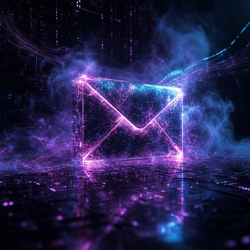A clean dark-mode email inbox labelled 'Temp Mail' with a generated disposable address